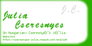 julia cseresnyes business card